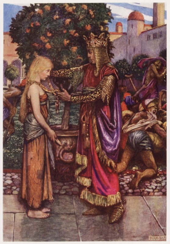 The King he called her back again, And unto her he gave his chain by Byam (after) Shaw