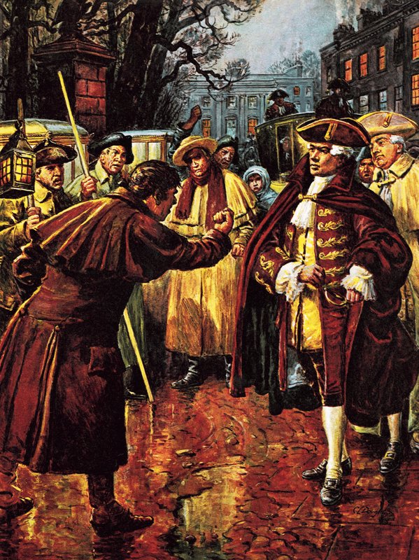 The Four Peers -- the Earl of Bute under pressure resigns from the Houses of Parliament by C.L. Doughty