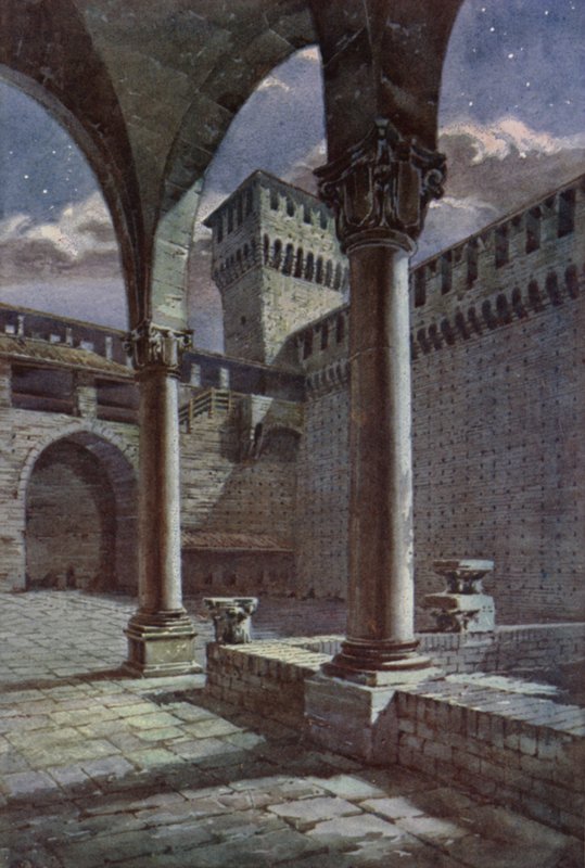 Courtyard, Castel Sforza, Milan by C.T.G. Formili