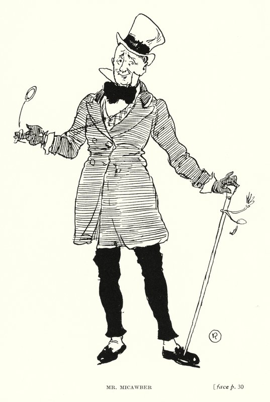 Dickens character: Mr Micawber by Captain Edward Henry Handley Read