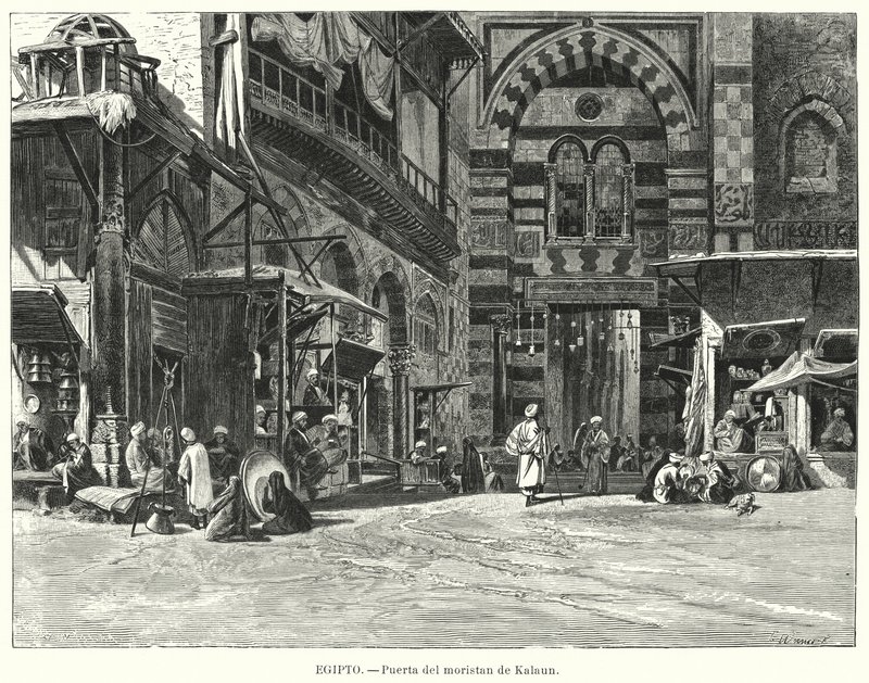 Entrance to the Complex of Qalawun, Cairo, Egypt by Carl Friedrich Heinrich (after) Werner