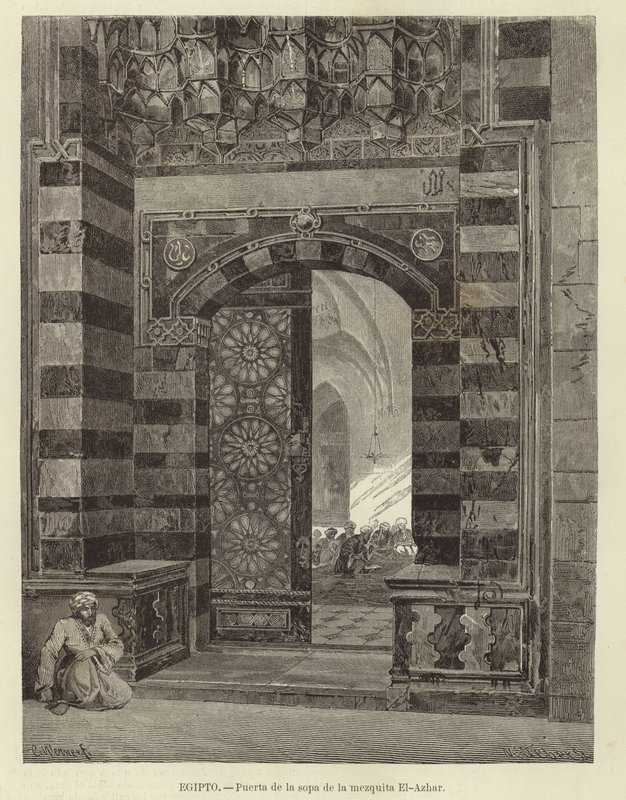 Egypt - Gate to the Al-Azhar Mosque by Carl Friedrich Heinrich Werner