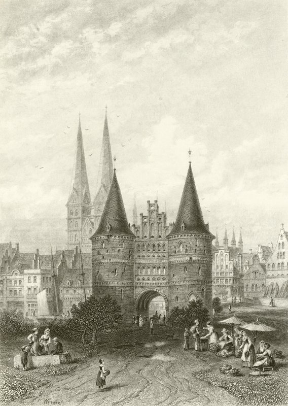 The Holstein Gate, Lubeck by Carl Friedrich Heinrich Werner