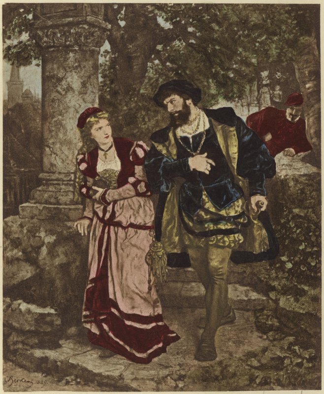 Faust and Margaret by Carl Ludwig Friedrich Becker