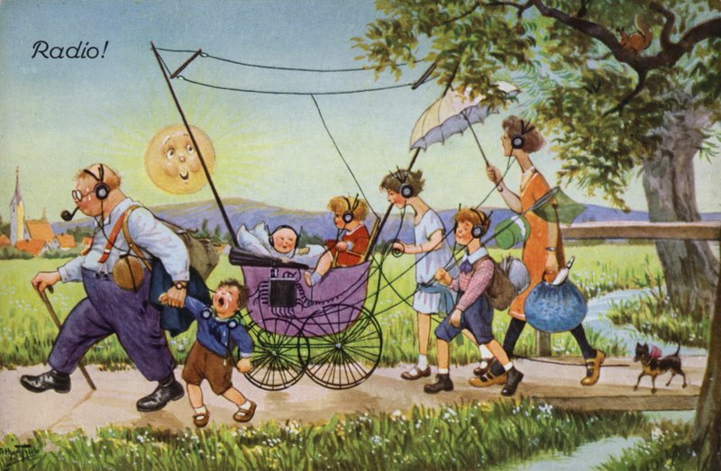 Comic portrayals of early radio by Carl Robert Arthur Thiele