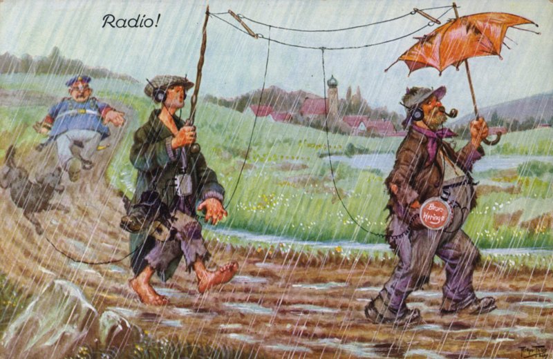 Comic portrayals of early radio by Carl Robert Arthur Thiele