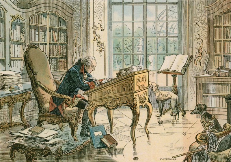 Frederick the Great (1712-1786) in His Study by Carl Rohling