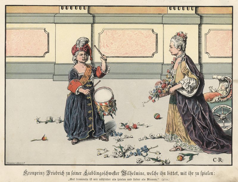 Crown Prince Frederick of Prussia with His Sister, Wilhelmina by Carl Röchling