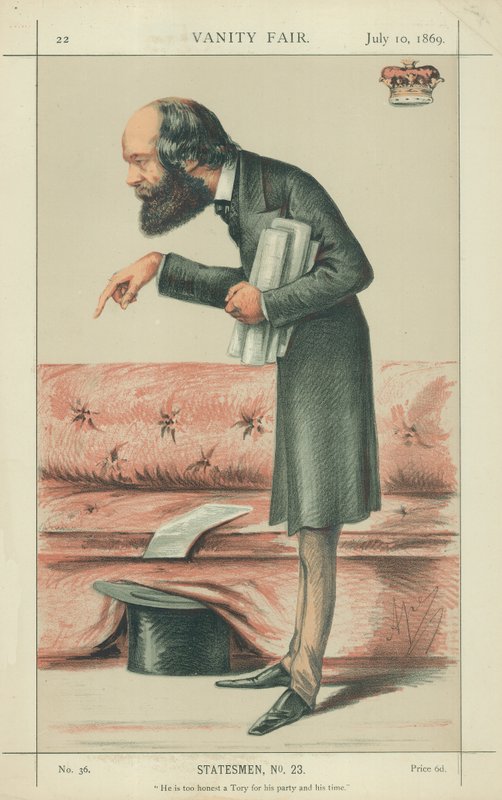 Marquis of Salisbury, He is too honest a Tory for his party and his time, Vanity Fair cartoon by Carlo Pellegrini