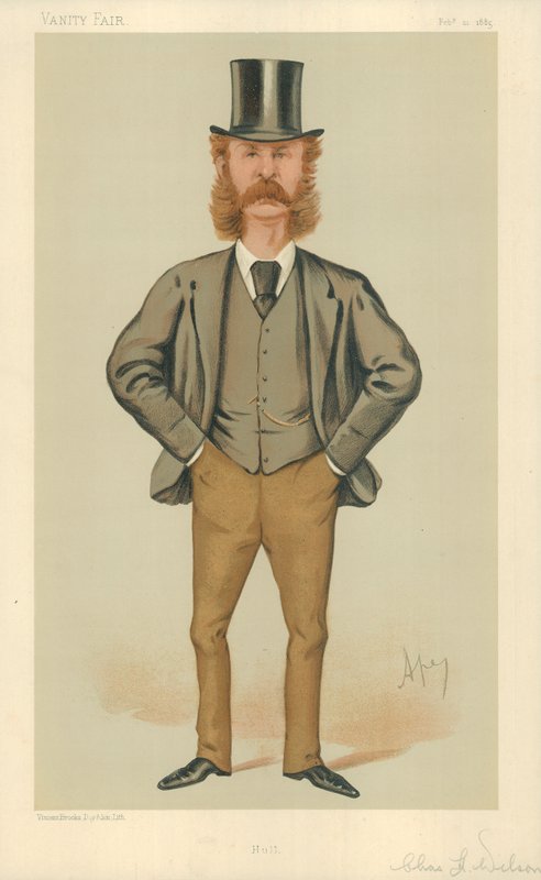 Mr Charles Henry Wilson, Hull, 21 February 1885, Vanity Fair cartoon by Carlo Pellegrini