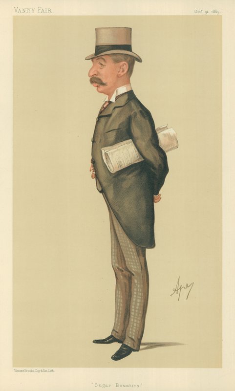 Mr Charles Thomson Ritchie, Sugar bounties, Vanity Fair cartoon by Carlo Pellegrini