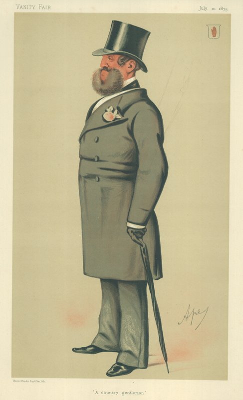 Sir Henry Josias Stracey, A country gentleman, 10 July 1875, Vanity Fair cartoon by Carlo Pellegrini