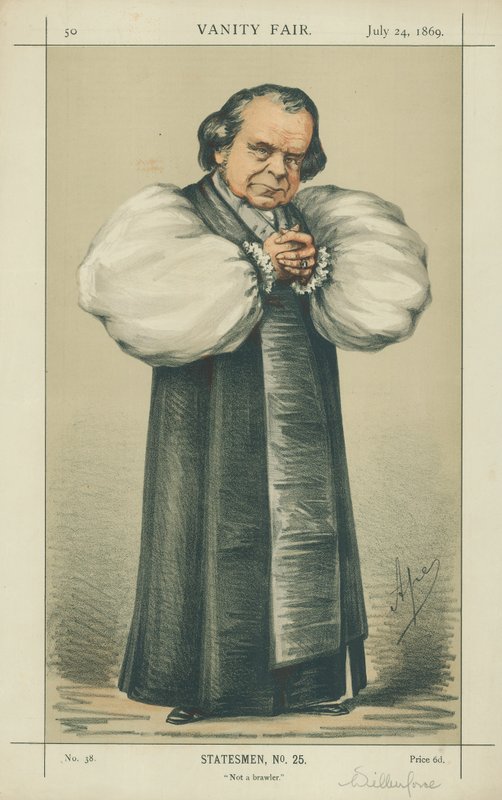 The Bishop of Oxford, Not a Brawler, 24 July 1869 by Carlo Pellegrini