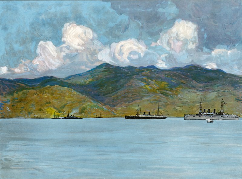 Our War-Ships off the Coast near Santiago de Cuba, June 3, 1898 by Carlton Theodore Chapman