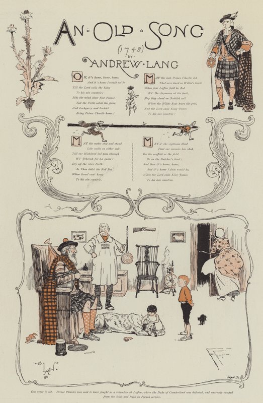 An Old Song, by Andrew Laing by Cecil Charles Windsor Aldin