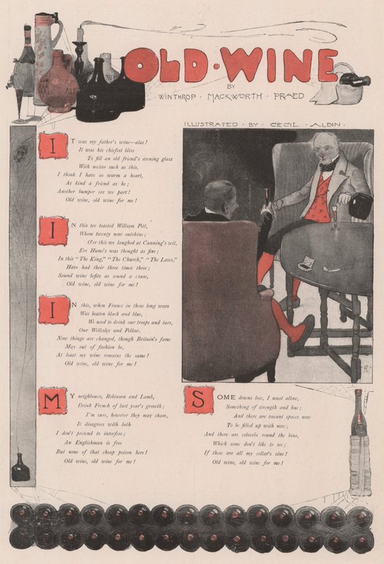 Old Wine, by Winthrop Mackworth Praed by Cecil Charles Windsor Aldin
