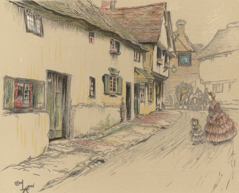 The George Inn, Dorchester by Cecil Charles Windsor Aldin