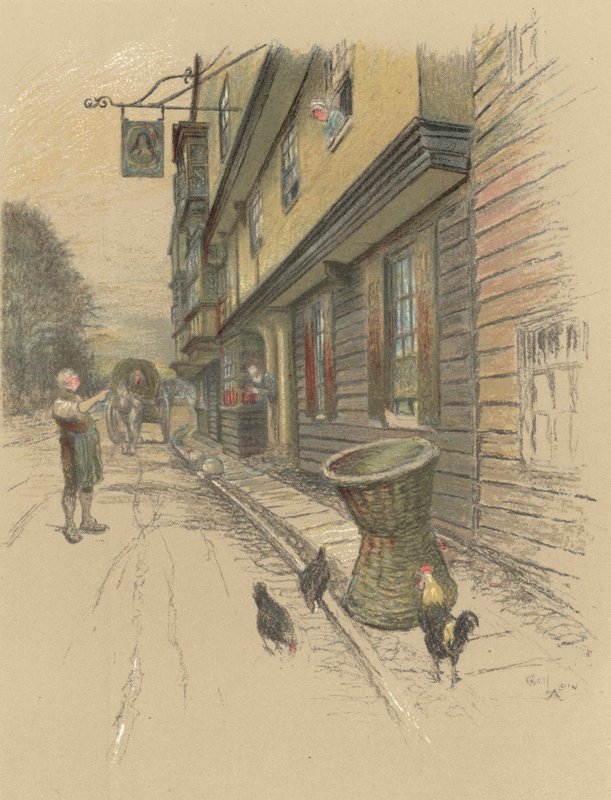 The Kings Head, Chigwell by Cecil Charles Windsor Aldin