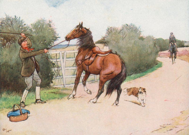 Then the Boy Got Off and Gave Him a Hard Thrashing by Cecil Charles Windsor Aldin