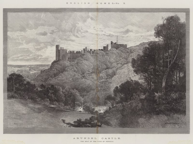 Arundel Castle by Charles Auguste Loye