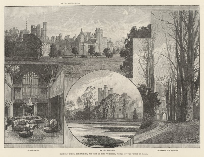 Canford Manor, Dorsetshire, the Seat of Lord Wimborne, Visited by the Prince of Wales by Charles Auguste Loye