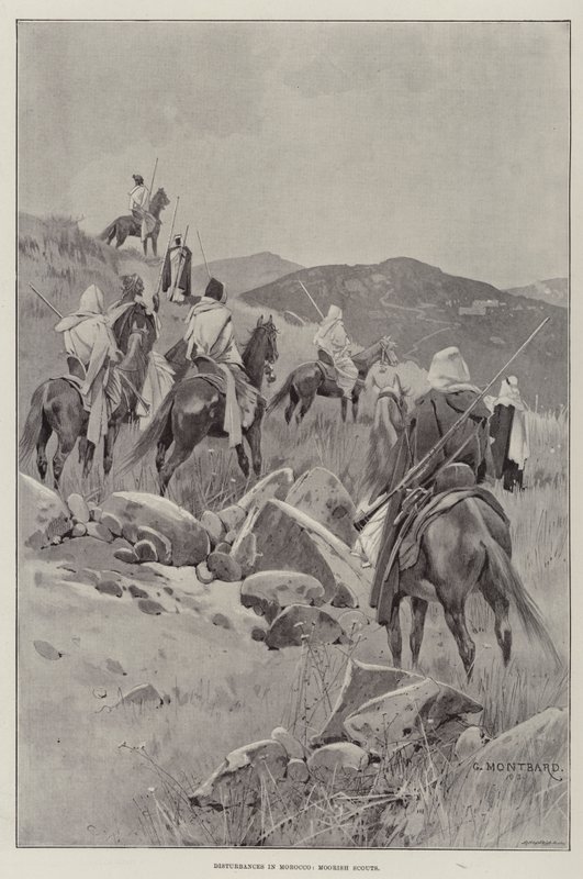 Disturbances in Morocco, Moorish Scouts by Charles Auguste Loye