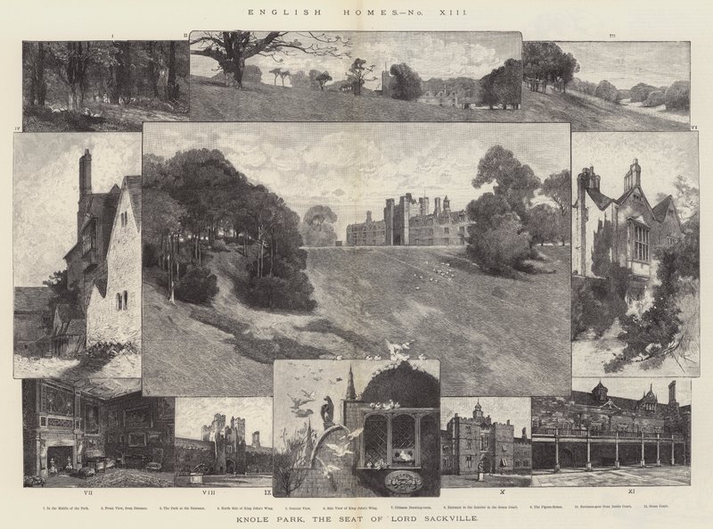 Knole Park, the Seat of Lord Sackville by Charles Auguste Loye
