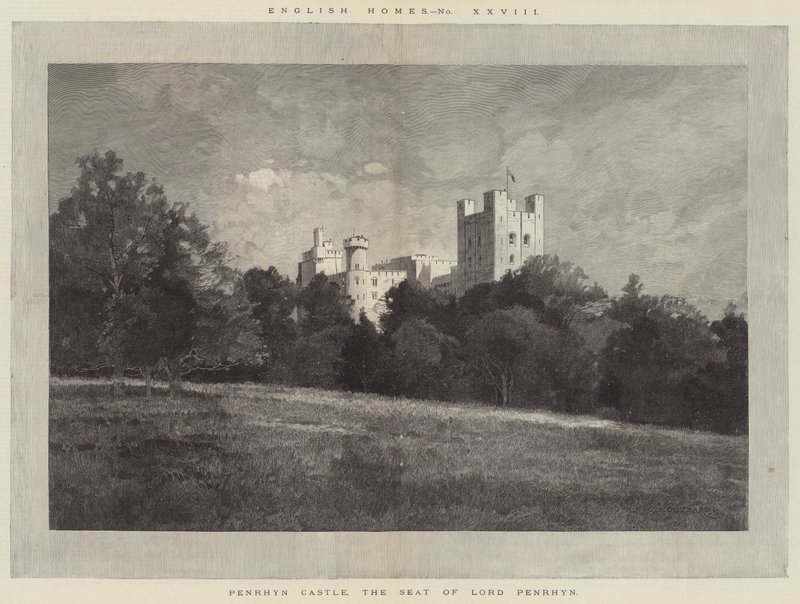 Penrhyn Castle, the Seat of Lord Penrhyn by Charles Auguste Loye