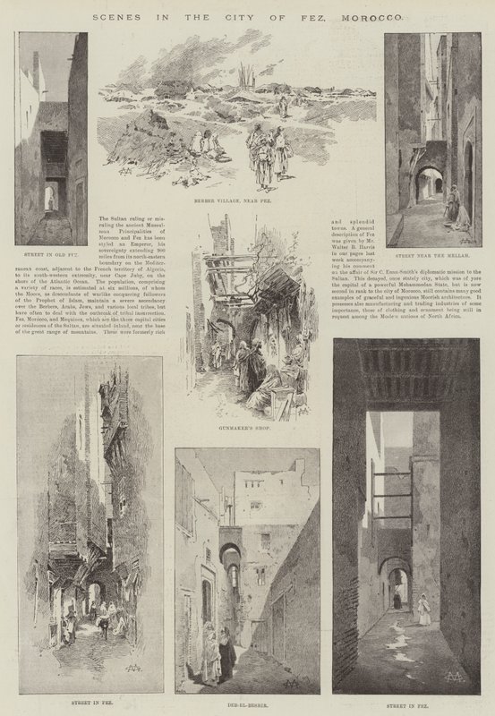 Scenes in the City of Fez, Morocco by Charles Auguste Loye
