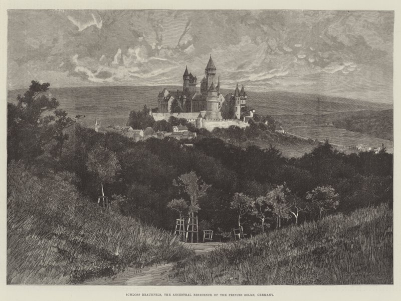 Schloss Braunfels, the Ancestral Residence of the Princes Solms, Germany by Charles Auguste Loye