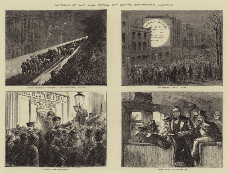 Sketches in New York During the Recent Presidential Election by Charles Auguste Loye