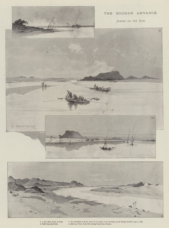 The Soudan Advance, Scenes on the Nile by Charles Auguste Loye
