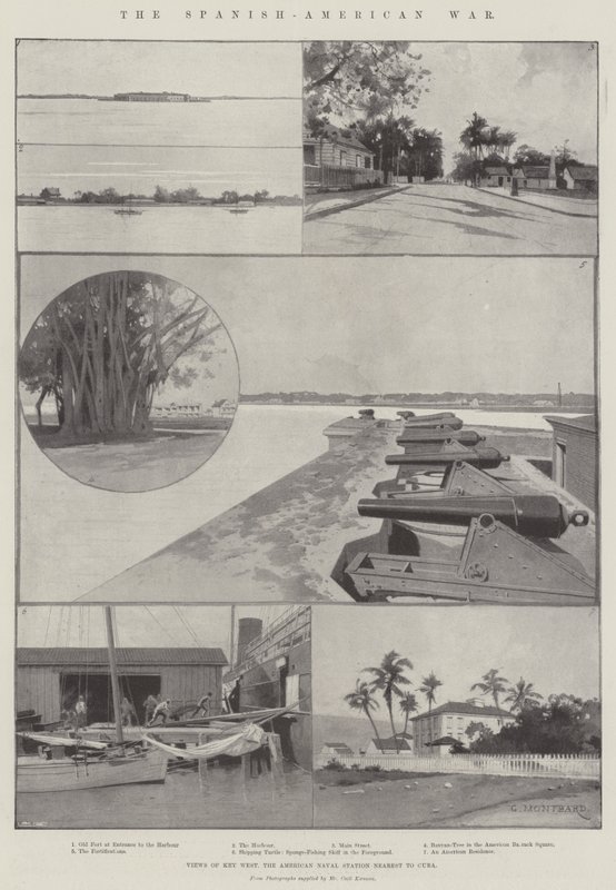 The Spanish-American War, Views of Key West, the American Naval Station nearest to Cuba by Charles Auguste Loye