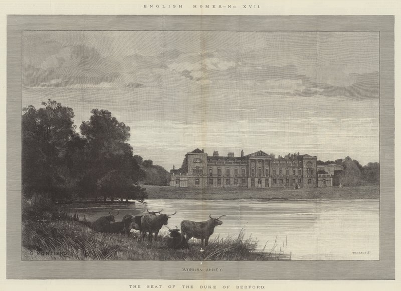 Woburn Abbey, the Seat of the Duke of Bedford by Charles Auguste Loye