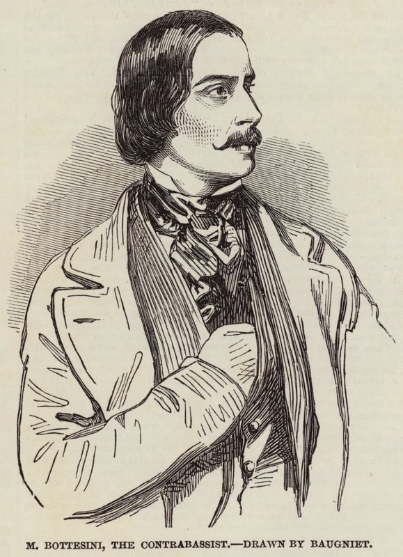 M Bottesini, the Contrabassist by Charles Baugniet