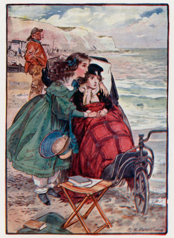 Paul and Florence Dombey from Dombey & Son by Charles Edmund after Brock