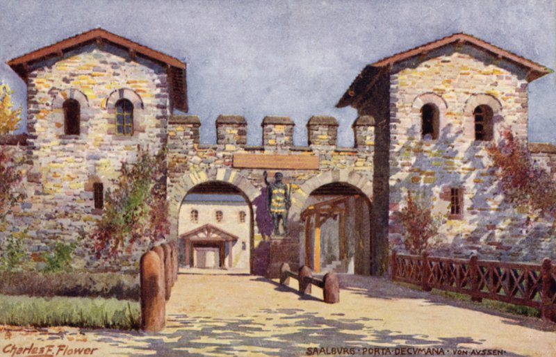 Saalburg, Porta Decumania, Von Aussen by Charles Edwin Flower