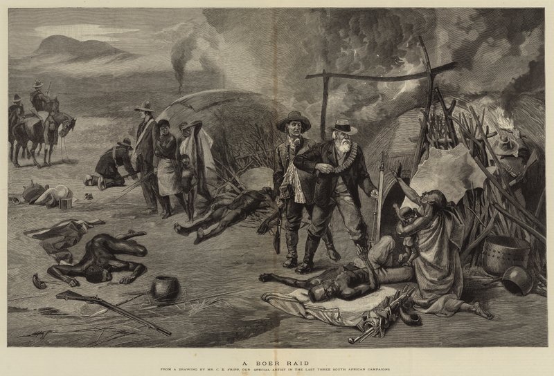 A Boer Raid by Charles Edwin Fripp