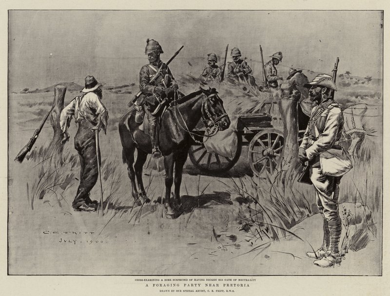 A Foraging Party near Pretoria by Charles Edwin Fripp