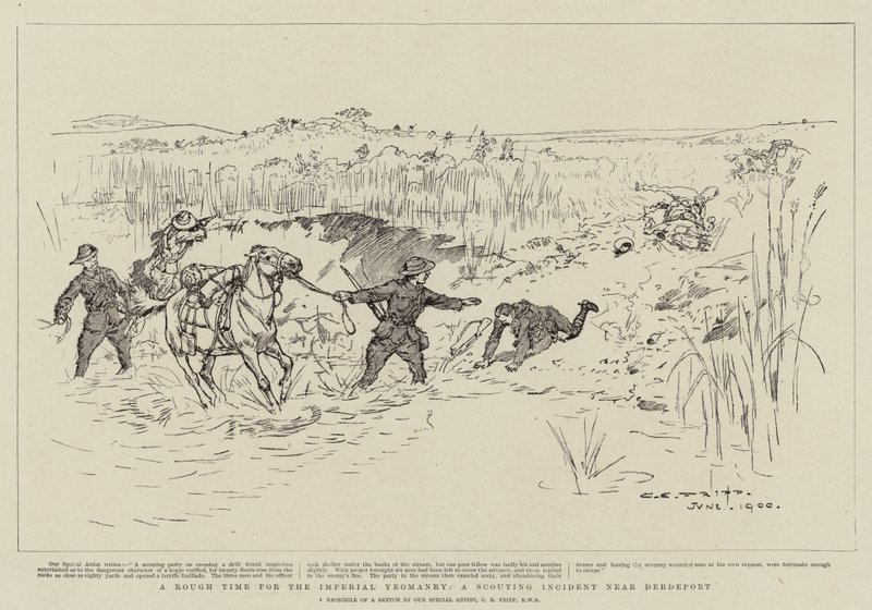 A Rough Time for the Imperial Yeomanry, A Scouting Incident Near Derdeport by Charles Edwin Fripp
