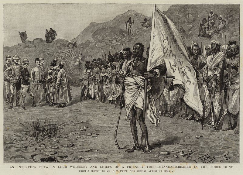 An Interview between Lord Wolseley and Chiefs of a Friendly Tribe by Charles Edwin Fripp