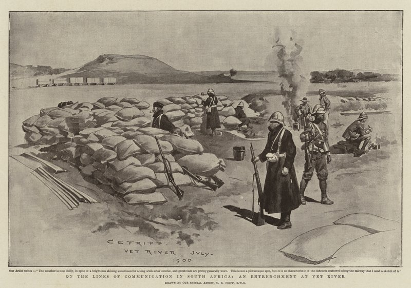 On the Lines of Communication in South Africa, An Entrenchment at Vet River by Charles Edwin Fripp