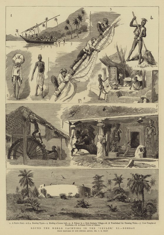 Round the World Yachting in the Ceylon, XI, Bombay by Charles Edwin Fripp