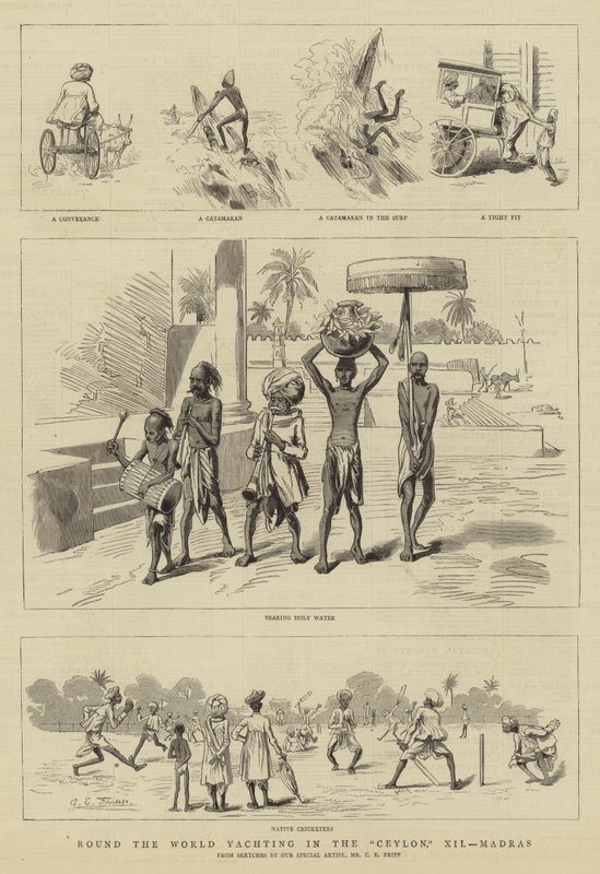 Round the World Yachting in the Ceylon, XII, Madras by Charles Edwin Fripp