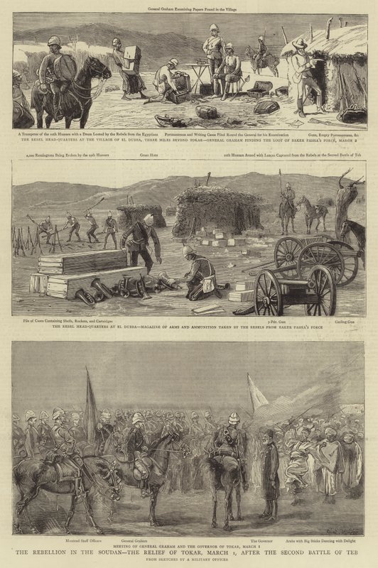 The Rebellion in the Soudan, the Relief of Tokar, 1 March, after the Second Battle of Teb by Charles Edwin Fripp