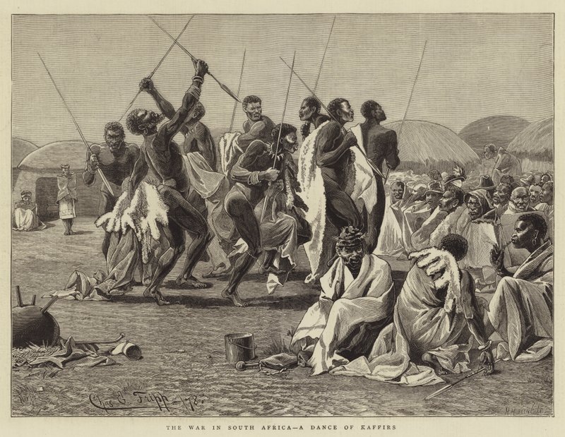The War in South Africa, a Dance of Kaffirs by Charles Edwin Fripp