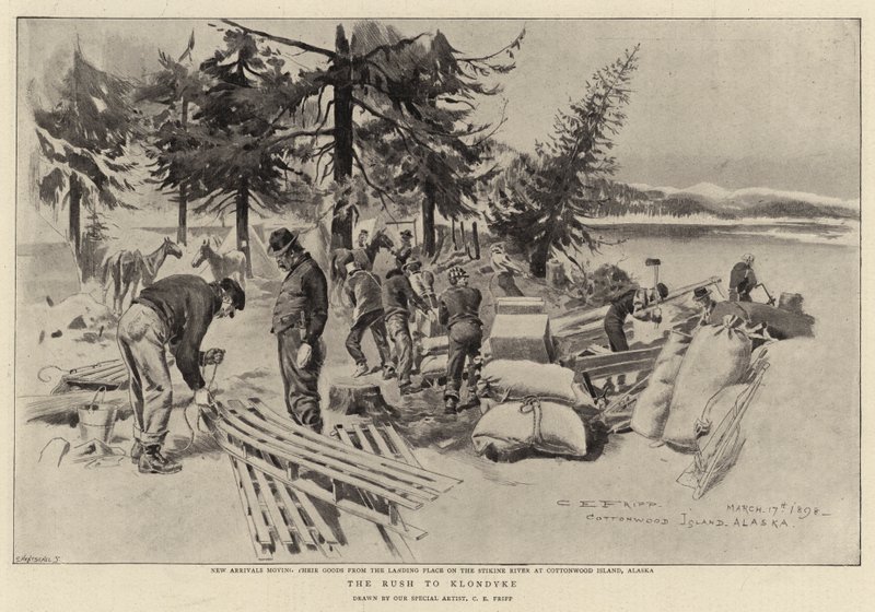 The Rush to Klondyke by Charles Edwin Fripp