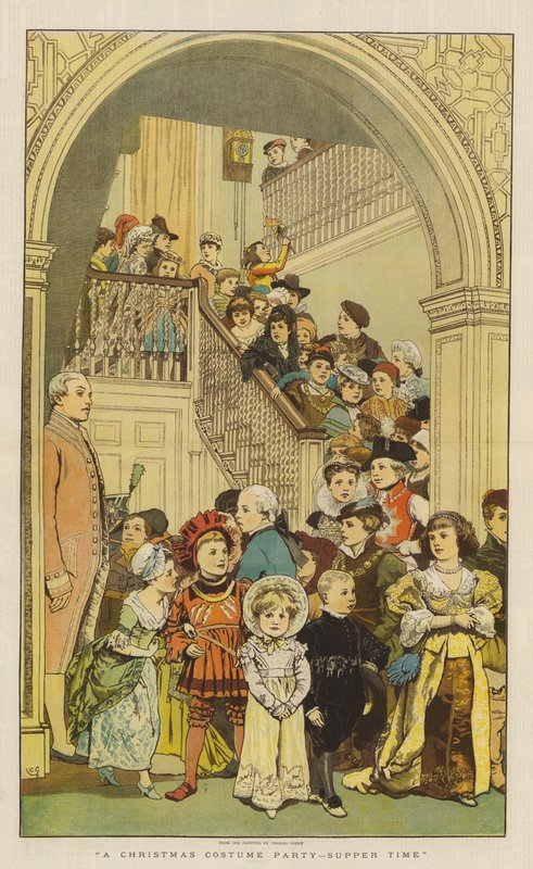 A Christmas Costume Party, Supper Time by Charles Green