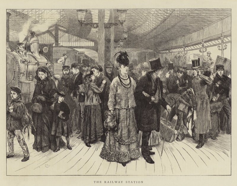 The Railway Station by Charles Green