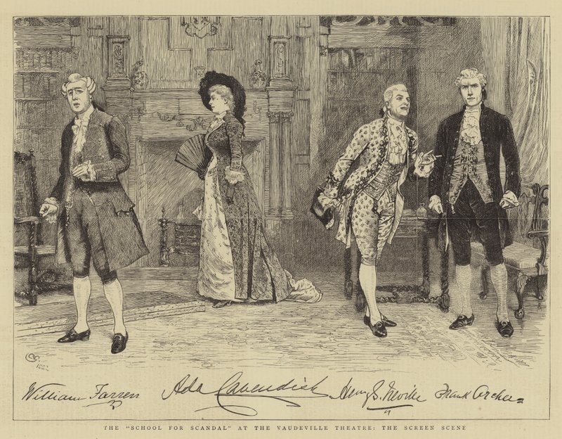 The School for Scandal at the Vaudeville Theatre, the Screen Scene by Charles Green